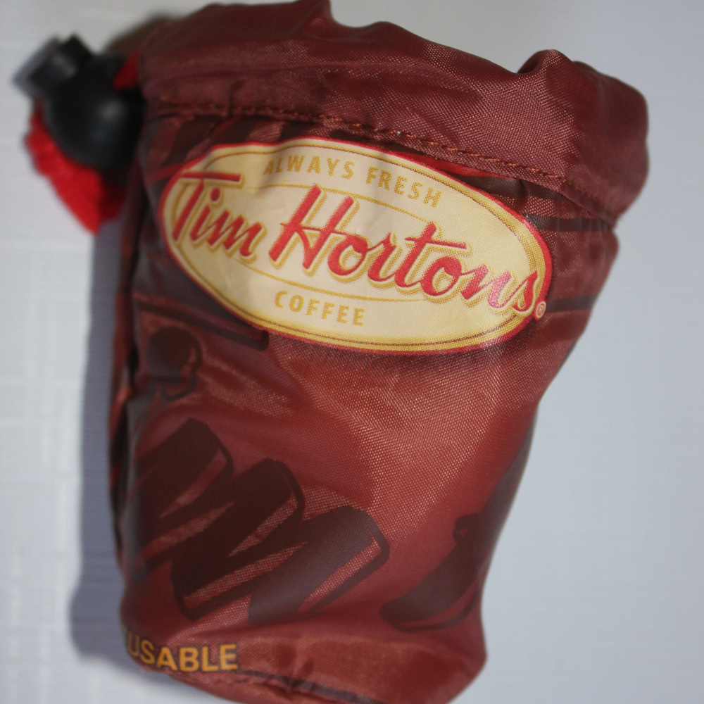Rare Tim Horton's Tote Bag Pack Away Fabric Cup
